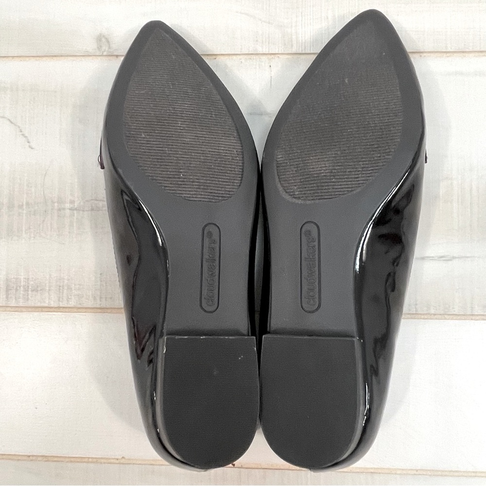 NWOB Cloudwalker Quinn by Avenue Faux Leopard Hair Black Patent Flats, Sz 9.5W - Picture 9 of 9